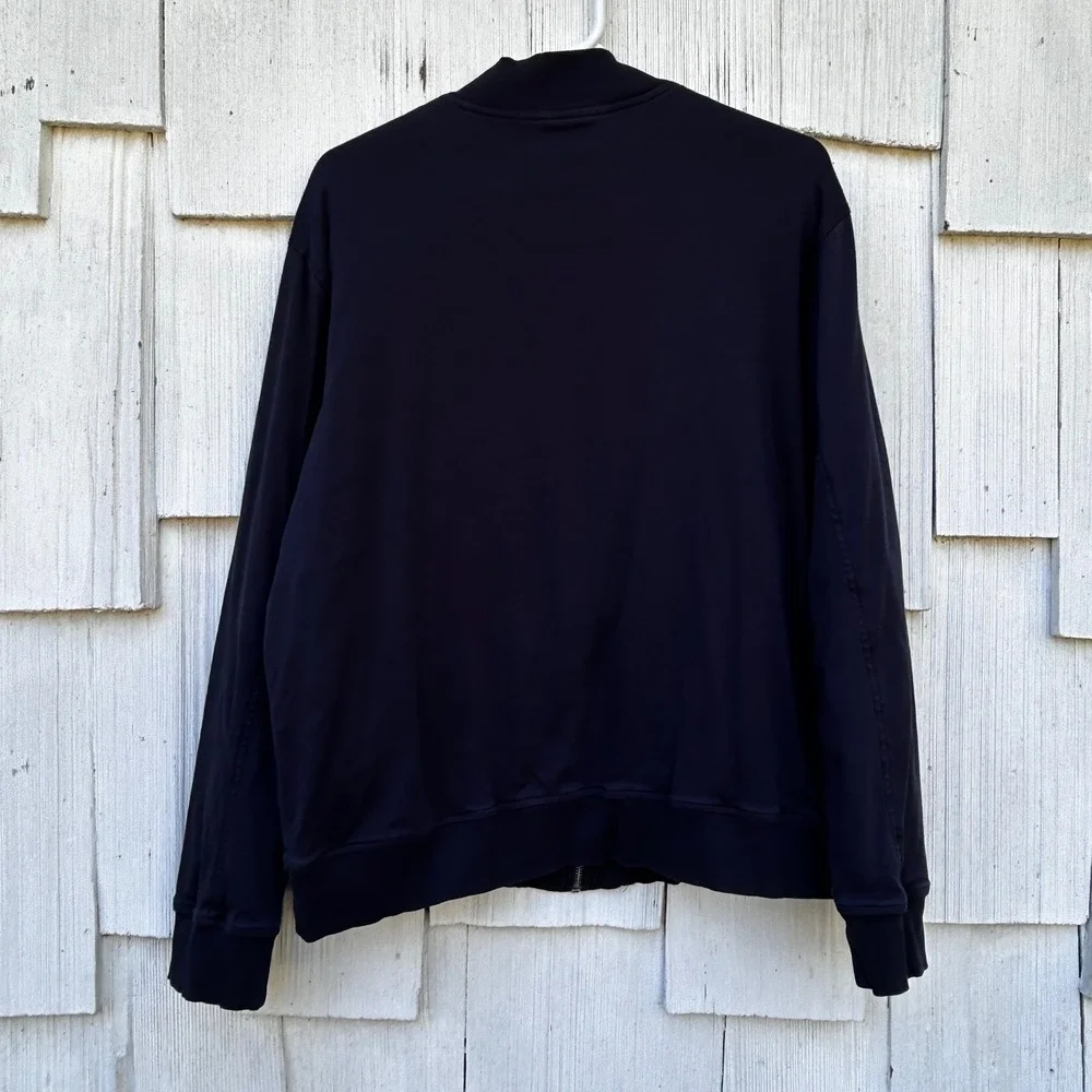 Banana Republic Luxe Touch Performance Navy Bomber Jacket Mens XL Made in India‎